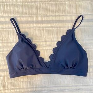 Scalloped Edge Bikini Navy